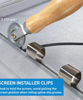 DIY Five In One Window Screen Repair Kit With Screen Roller Tool Spline Removal Hook And Clips 32 Feet Retainer Spline And Screen Cutter