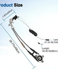 Power Sliding Door Cable Assembly Sub-Assembly For Toyota Sienna 2011-2020 Left Driver Side Direct Fit Easy Install Replacement 85016-08011 85016-08010 Restores Smooth Open Close Operation And Long-Term Durability, showing product dimensions.