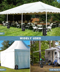4 Pack Canopy Water Weight Bags 25L Each, 220 Lbs Total, leg weights for gazebo, tent, canopy next to tents and RV setup outdoors