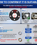 How To Confirm If It Is Suitable for Pair Of Two 2000 Lb Idler Hub Assemblies For Utility Trailers With 5 On 4.5 Bolt Pattern That Swaps Right Onto 1 1/16 Inch Straight Spindles Built Serious For Rough Roads