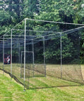 Heavy Duty Batting Cage For Backyard Baseball And Softball With Door 42 Ply Twine 10 Foot High By 12 Foot Wide By 40 Foot Long EZ Frame Kit