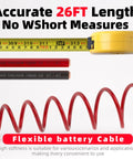 4 Gauge CCA Battery Cable Set, 26ft Red And 26ft Black With Cable Sleeves, Dual Automotive Power Ground And Car Audio Extension Cord