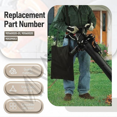Leaf Blower Shoulder Bag Replacement Compatible With Black And Decker BV3600 BV3800 BV5600 BV6000 LH4500 90560020-01 90539053