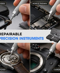 Using Magnetic Ratchet Screwdriver Set With T Handle to repair glasses, phones, watches, and cameras, 64 In 1 Kit included.