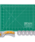 Self Healing Cutting Mat And Rotary Cutter Set For Fabric 9x12 Inches, Ideal For Quilting And Sewing Projects, Includes 45mm Cutter Wheel