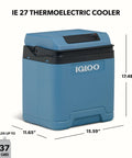 Hella Chill Thermoelectric Cooler And Warmer With Solid Performance For Road Trips Truck RV Car And Home Dual Voltage 12V portable cooler in blue