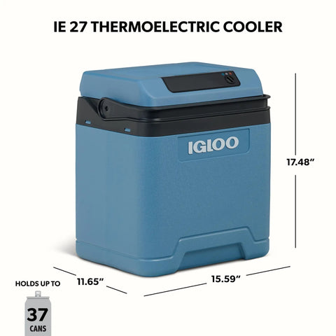 Hella Chill Thermoelectric Cooler And Warmer With Solid Performance For Road Trips Truck RV Car And Home Dual Voltage 12V portable cooler in blue