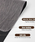 Close-up of Anti Slip Office Chair Mat For Hardwood Floors 36 By 48 Inches showing rattan pattern, non-slip backing, PVC material.