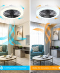 Dope Smart Ceiling Fan With Lights, Modern Ceiling Fan, Alexa, Google Assistant, App Control, RGB Backlighting, Living Room Use