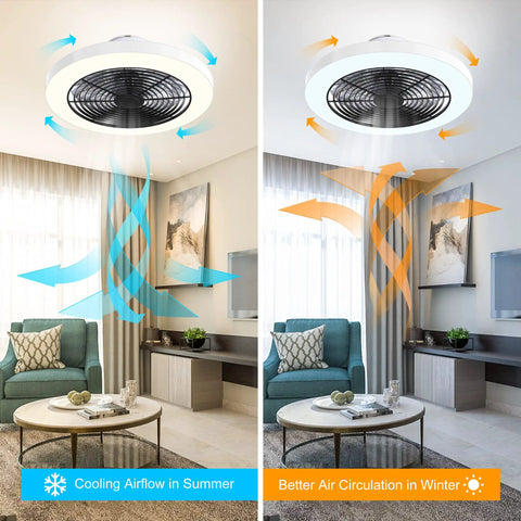Dope Smart Ceiling Fan With Lights, Modern Ceiling Fan, Alexa, Google Assistant, App Control, RGB Backlighting, Living Room Use
