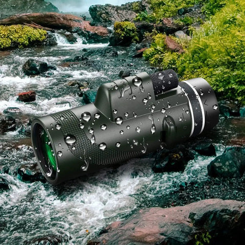 80x100 High Power Monocular With 100mm Objective Lens HD BAK4 Prism Smartphone Adapter And Easy Focus waterproof monocular by stream