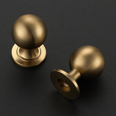 Champagne Bronze Cabinet Knob Set, 12 Pack Round Ball Knobs For Kitchen Cabinets And Drawers, 0.85 Inch Diameter, Zinc Alloy Construction