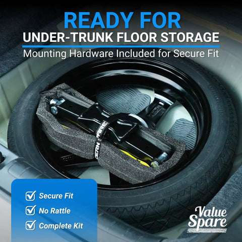 Honda Accord Hybrid Spare Tire Kit For 2013-2026 Models, under-trunk storage and mounting hardware visible