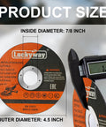 Heavy Duty 4.5 Inch Angle Grinder Cutting Discs Ripping Through Stainless Steel And Metal Jobs With Ridiculous Durability And Blazing Fast Cuts In 28 Pack Bundle with size details