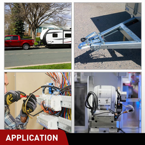 Heavy Duty 7 Way Trailer Extension Cable, 10 Feet, 14 Gauge 7 Conductor RV Standard Wire in various applications
