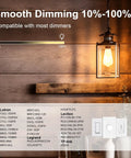 Room with pendant lamp using Frosted Edison Style LED Filament Bulbs 6W Equivalent 60W 2700K Warm White Fully Dimmable Vintage ST64.