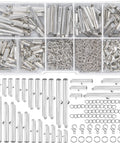All Size Slider Clasp Jewelry Making Kit With Beading Tube Ends, Open Jump Rings, Lobster Clasps, Chain Extenders And More Findings In Silver, 6 Sizes For Necklaces And Bracelets, Perfect For Beadin