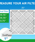 20x20x1 Air Filter MERV 8 Pleated Electrostatic Pack Of 6 For Your Furnace And Home AC Actual Size 19.75 x 19.75 x 0.75
