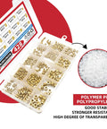 Brass Threaded Inserts Kit For 3D Printing Plastic And Metal With Heat Set Knurled Nuts M2 M2.5 M3 M4 M5, 428-piece in case