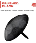 Fifty Pack Rugged Iron Clavos Decorative Nails One Inch Round Head Antique Furniture Tacks in brushed black finish