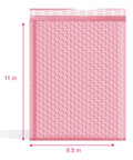 Light Pink 8.5 By 12 Inch Bubble Mailers Self Seal Padded Envelopes Air Cushioned Waterproof Lightweight Shipping Bags Usable 8.5 By 11 Space Pack Of 100 For Easy Hassle Free Shipments