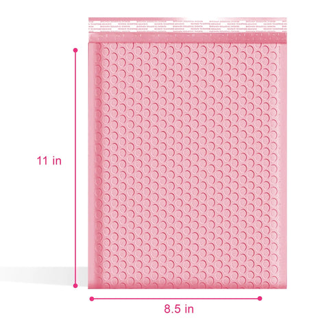 Light Pink 8.5 By 12 Inch Bubble Mailers Self Seal Padded Envelopes Air Cushioned Waterproof Lightweight Shipping Bags Usable 8.5 By 11 Space Pack Of 100 For Easy Hassle Free Shipments