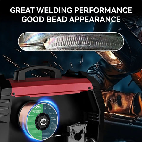 Solid MIG Welding Wire ER70S6 0.030 Inch 10 Pound Spool for Mild Steel in use demonstrating arc stability and bead appearance