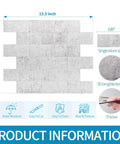 10 Pack Peel And Stick Backsplash Tiles With Realistic 3D Stone Texture In Natural White For Kitchen, Bathroom, Fireplace And Vanity, Mess Free And Easy To Install, Heat And Moisture Resistant, No Grout Needed product dimensions and features