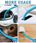 Ultimate Dryer Vent Cleaning Kit With Flexible Brush And Universal Vacuum Attachment shown removing lint from dryer ducts and vents.