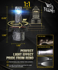 Kickass H13 Fog Light Bulbs And 9008 Led Lighting Fix With 360 Degree Adjustable Focused Beam For Off Road Rides Plug And Play Swap Heavy Duty Pack Of Two Solid Whip Upgrade dimensions and features diagram