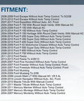 Ford HVAC Blower Motor Resistor Replacement fitment list for various models including Expedition, F150, Mustang, Lincoln Mark LT.