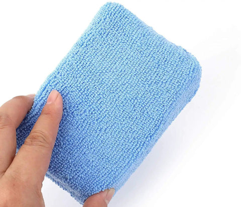 10 Pack Car Wax Applicator Pads Set With Rectangle Foam And Premium Microfiber, Double-Stitched For Scratch-Free Wax And Sealant Application On Paint, Leather, And Interior Surfaces