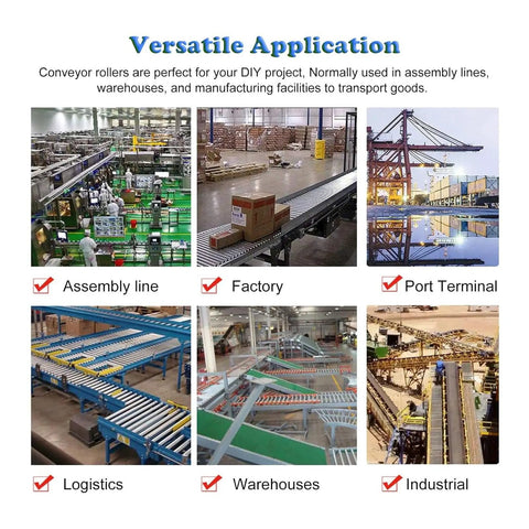 Stainless Steel Conveyor Roller Replacement Part For Woodworking And Industrial Dock Lines, Quiet Operation, Low Vibration, Heavy Duty, Rugged And Abrasion Resistant, Durable Dock Conveyor Wheel For Smooth Goods Transit used in assembly lines and warehouses