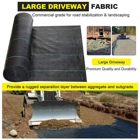 Tough As Nails Heavy Duty 5Oz Driveway And Landscape Fabric 13x115 Ft Geotextile Built For Weed Barrier Erosion Control