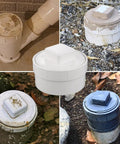 6-Inch PVC DWV Cleanout Plug Cap Female Sewer Adapter Fitting for Drainage Systems White for Home and Pro Use