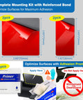 Four Pack Double Sided Adhesive Pads For Dash Cam Mounts Heat Resistant High Bond Tape Includes Adhesion Promoter