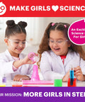 Girls First Science Kit For Ages 4 To 8, STEM Toy With 100 Plus Experiments, hands-on learning by two girls