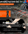 Hydraulic Top Link Cat 1 1 With Locking Block And Two Hoses Including Two Way Check Valve Cylinder Set For Most Tractors