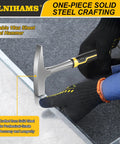 Heavy Duty 18oz Tinners Hammer For Sheet Metal And HVAC Installations with forged steel and anti-shock grip in use