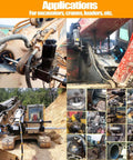 TECHTONGDA 2-in-1 portable line boring and welding machine installed on excavator, 110V