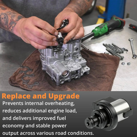 Torque Converter Lock Up Solenoid 3.2-3.7 Ohm Control Valve For Subaru CVT Tr580 Tr690 Replacement Fits Crosstrek Forester Impreza Legacy Outback Direct OEM Replacement 31706AA140 Compatible installed in CVT valve body
