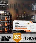 TitanFlex heavy-duty orange nitrile gloves, 8 mil, powder-free with raised diamond texture grip, large 1000-ct case