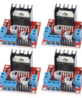 Pack of four Beefed Up Dual L298N H Bridge Motor Driver Modules for Arduino Projects 5V to 35V power range for DC and stepper motors.