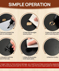 Wood Furniture Repair Kit With 10 Color Touch Up Fillers For Scratches Cracks Paint Chips And Nail Holes On Furniture Floors Doors Cabinets And Tables Easy DIY Fix For Home instructions demonstrating the repair process.