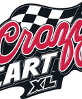 Crazy Cart XL logo with checkered flag design, representing Crazy Cart XL Drifting Ride On Toy With High Torque Chain Driven Motor.