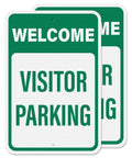 Two Pack Welcome Visitor Parking Sign 18 By 12 Inches Reflective Aluminum Weatherproof Built Tough Safety Sign With Pre Drilled Holes