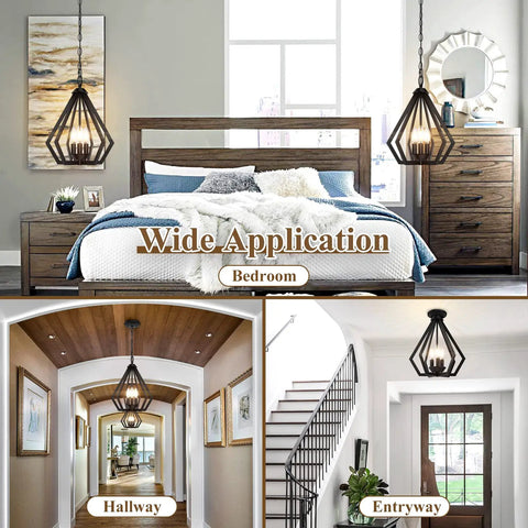 Dope Black Pendant Light For Kitchen Island With Adjustable Hanging Height in bedroom, entryway, and hallway settings
