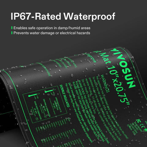 2 Pack Durable Waterproof Seedling Heat Mat 10 X 20.75 Inches UL And MET Certified Hydroponic Heating Pad For Germination Indoor Gardening Greenhouse Ready To Grow Like A Pro