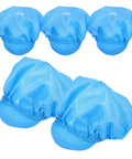 Gotta Love These Five Pack Anti Static Work Caps Designed With Breathable Mesh To Keep Your Head Fresh In Cleanrooms And Workshops Lightweight Blue Scrub Hats. Display of five blue anti static scrub hats with mesh.