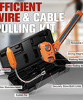 Powerful Magnetic Wire Puller For Electrical Wiring With Rare Earth Magnets And Stainless Steel Leader, includes case